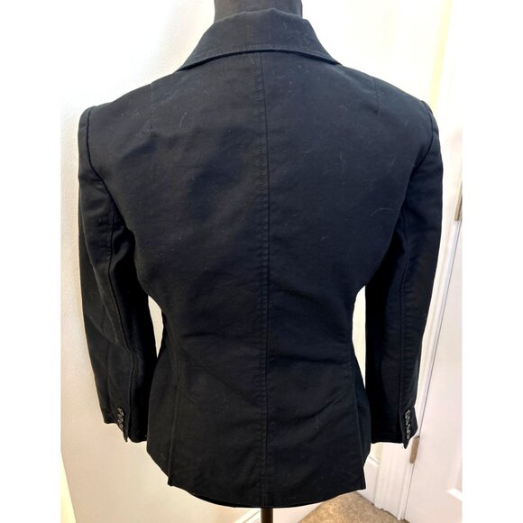 Banana Republic Women's Black One-Button Blazer Cotton Stylish Business & Casual - Picture 7 of 14